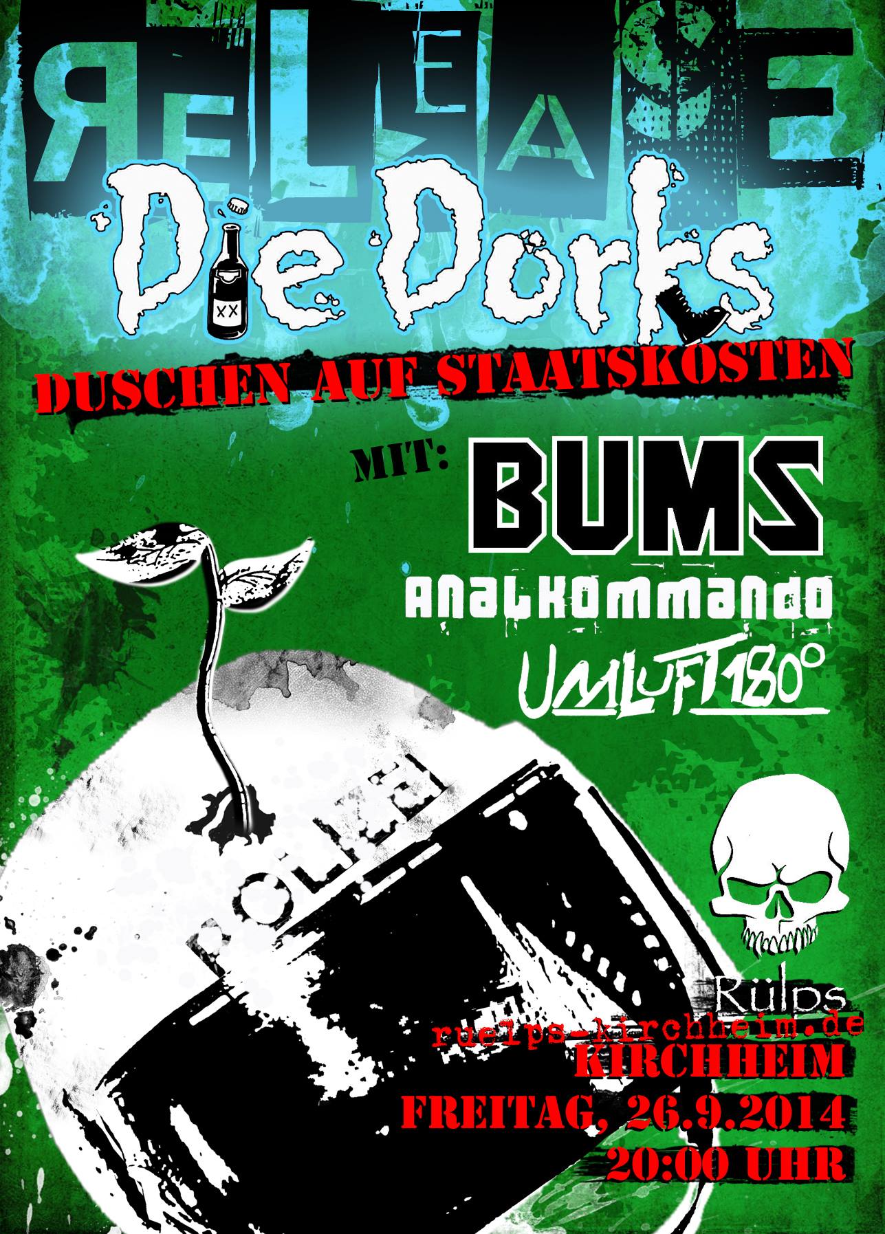 Die Dorks - CD Release Konzert mit BUMS, ANALKOMMANDO und UMLUFT 180