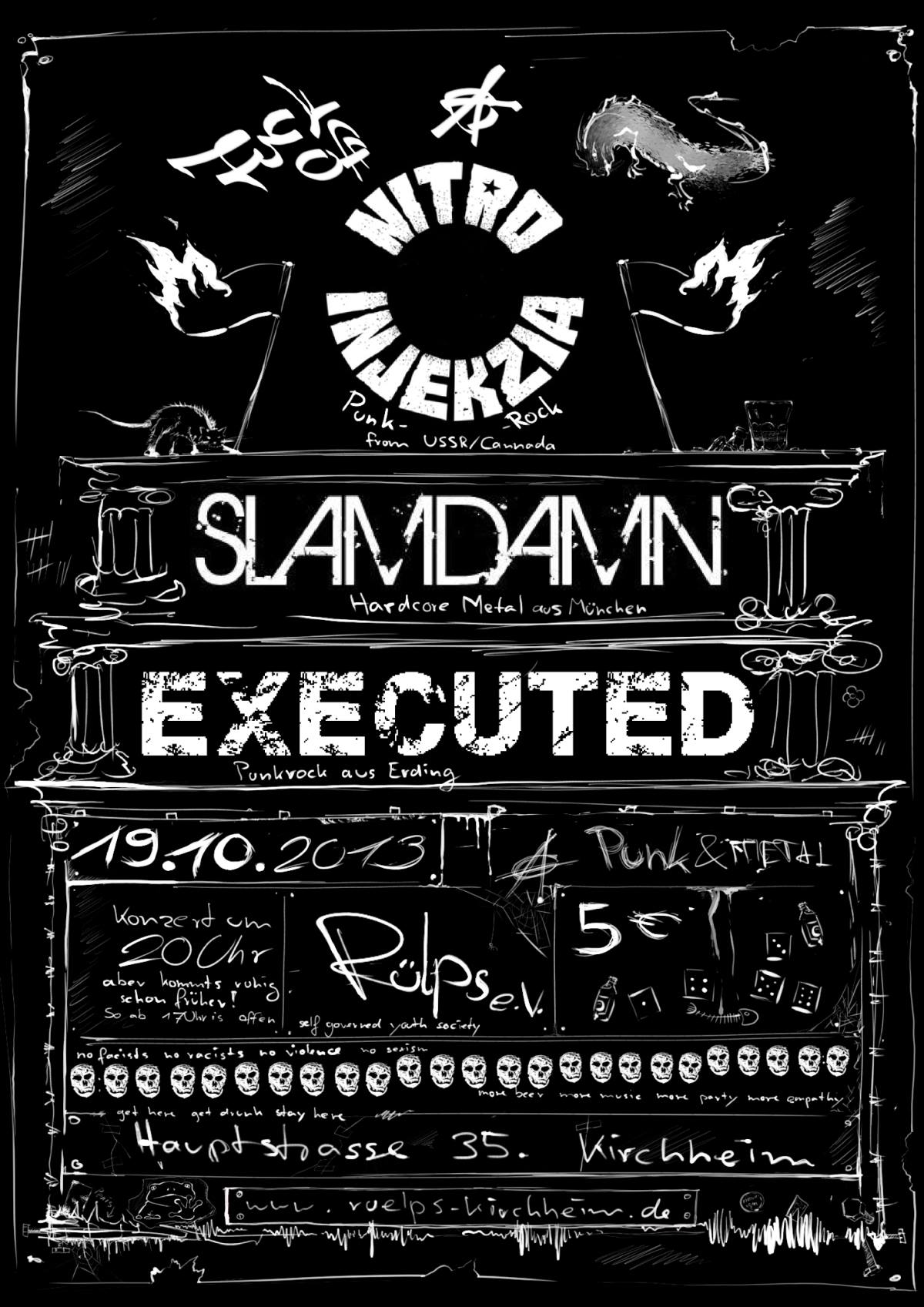 Nitro Injekzia / Slamdamn / Executed @ Rülps Kirchheim Flyer