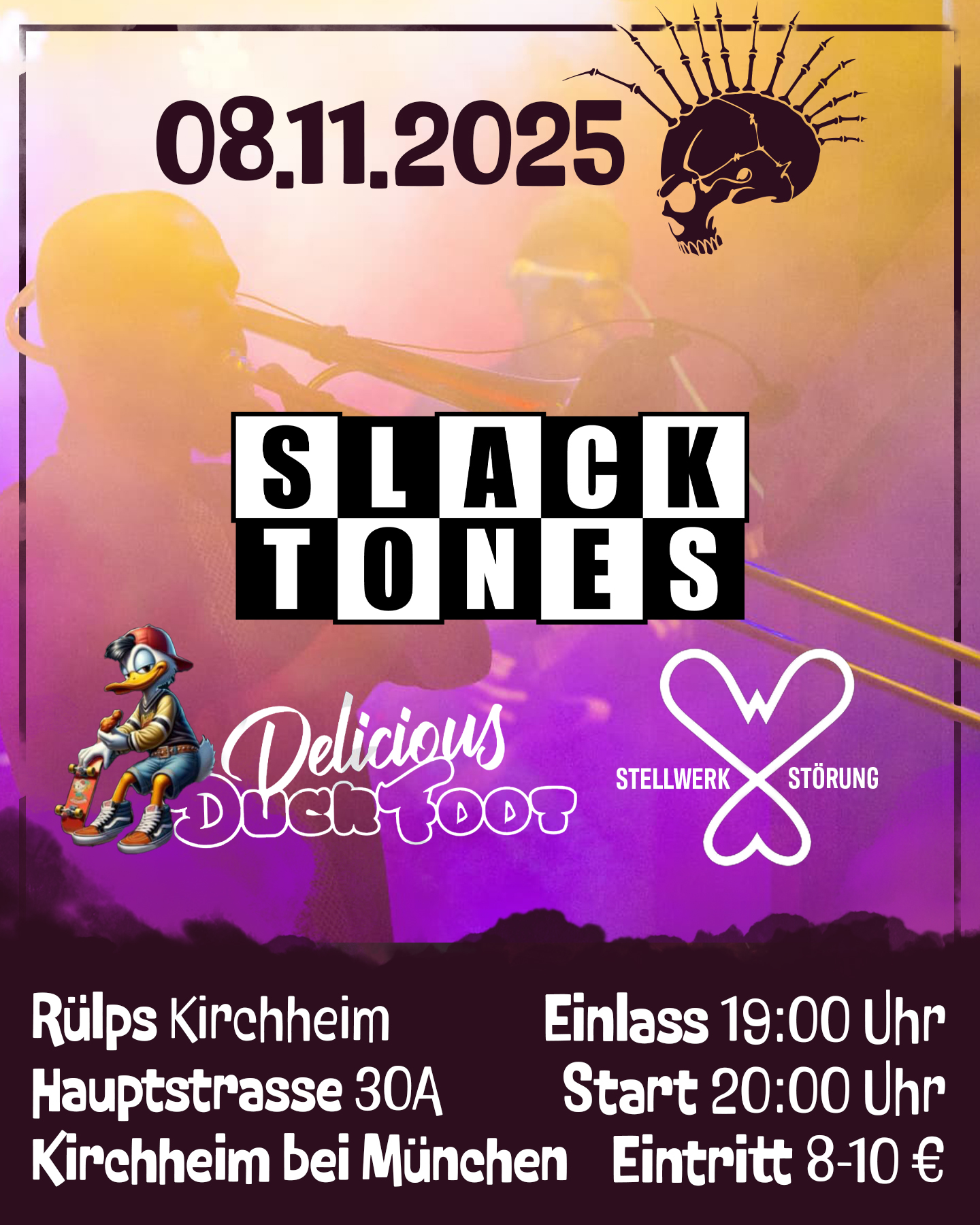 Delicious Duckfoot, Stellwerkstörung und Slacktones im Rülps Flyer